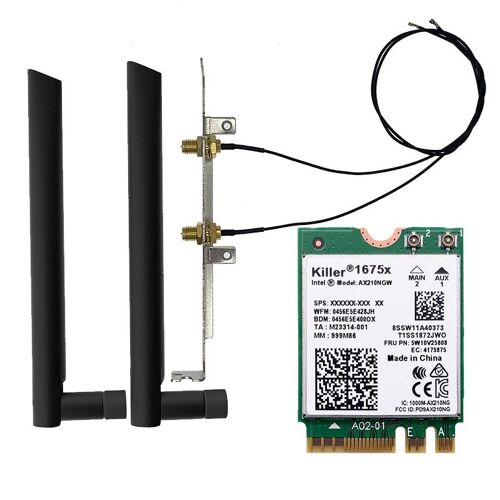 Ou - Carte Wi Fi Intel Killer pour 11Humanity Tourists, Stérilisation 6E, 2.4G, 5G, 6G, 5374Mbps, Bluetooth 5.2, M.2, NGFF, AX210, AX210NGW, 1675x, AX1675x