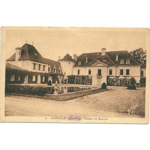 Carte Postale Ancienne, France, Gironde ( 33 ), Cadaujac, Château Du Bouscaut