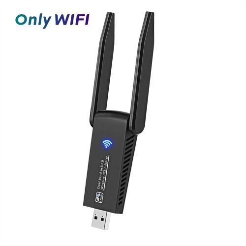 Seulement WiFi - Carte réseau sans fil, wi fi, Bluetooth, 1300M, adaptateur USB 3.0, AC1300, avec antenne, pour ordinateur portable, Mini Dongle
