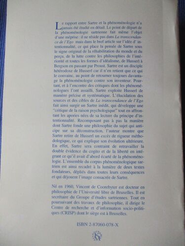 Sartre Face À La Phénoménologie