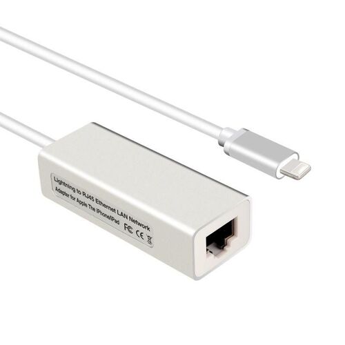 Argent - Câble Ethernet Rj45 Pour Transfert Lightning Vers Ethernet, Pour Iphone 14 13 Pro Max 12 11 Xr Xs 8 7 Plus
