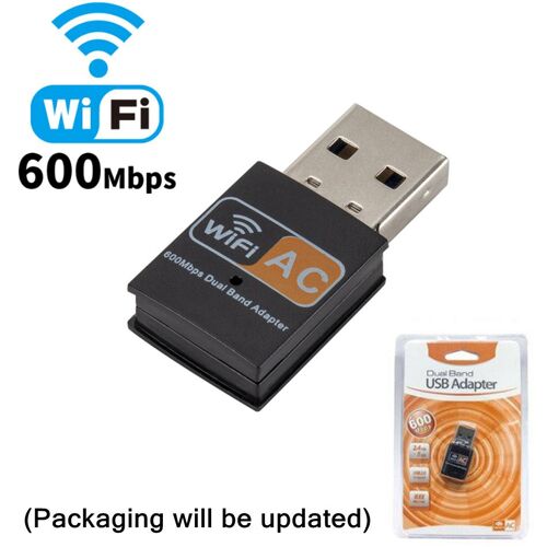 600 Mbps - Adaptateur Wifi Sans Fil Usb Lan Usb Ethernet 5g 2.4g Carte Réseau Wi-fi Double Bande 802.11n/g/a/ac