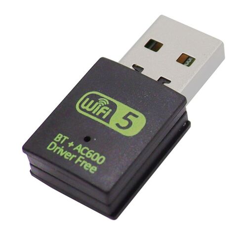 1 pc - Adaptateur Wifi Double Bande Usb 600/2.4 Ghz, 5.8 Mbps, Récepteur Externe Sans Fil, Dongle Pour Pc/ordinateur Portable/ordinateur De Bureau