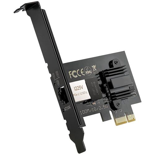 Noir - Adaptateur Réseau Pcie I225v New-2.5gbase-t G/1g/2.5 Mbps, Carte Ethernet Gigabit Pci Express Rj45 Lan, Convertisseur, 100