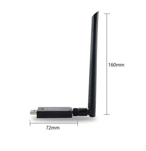 Ch-w50l - Adaptateur Dongle 802.11ac double bande de 1200 mb/s et wi fi Lan, accessoire avec USB AC1200 avec antenne, pour ordinateur de bureau ou portable