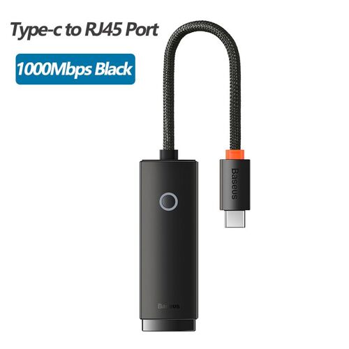 Type-C1000Mbps noir - adaptateur Ethernet USB 3.0/type c vers RJ45, Port LAN, carte réseau pour ordinateur portable, Mi Box