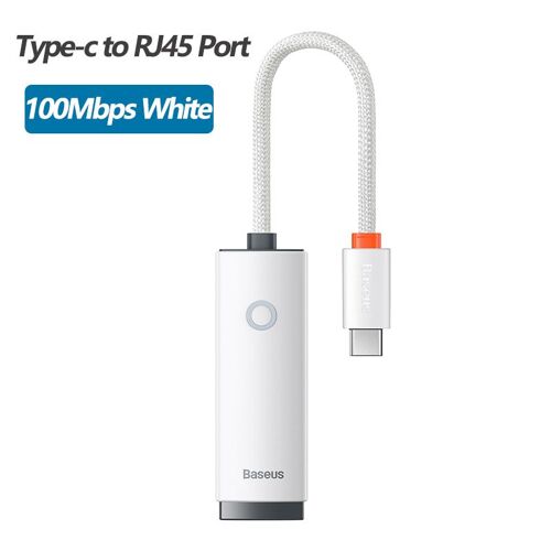 Type-C 100 Mbps blanc - adaptateur Ethernet USB 3.0/type c vers RJ45, Port LAN, carte réseau pour ordinateur portable, Mi Box
