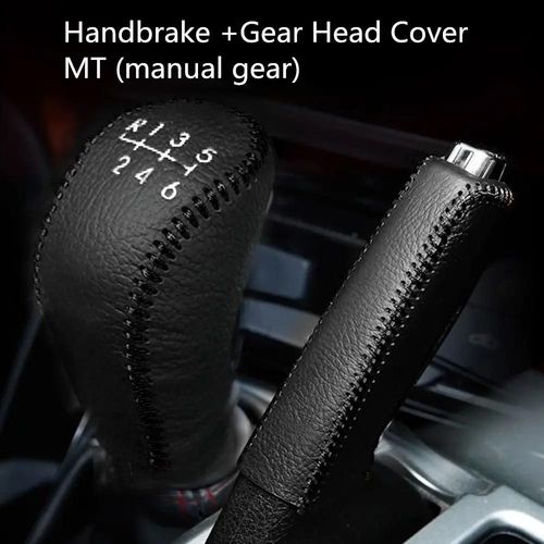Au Noir - Vous Deux. Pommeau De Levier De Vitesse En Cuir, Couvercle De Frein À Main, Produits De Protection Intérieure, Accessoires Pour Hyundai Creta Feast 25, 2019