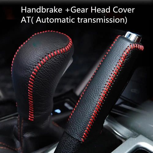Au Rouge - Vous Deux. Pommeau De Levier De Vitesse En Cuir, Couvercle De Frein À Main, Produits De Protection Intérieure, Accessoires Pour Hyundai Creta Feast 25, 2019