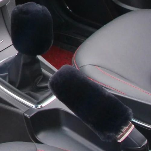 Noir - Couvercle De Frein À Main De Voiture En Fourrure En Peluche, Couvercle De Pommeau De Levier De Vitesse, Toutes Les Séries, Audi Q3, Q5, Sq5, Q7, A1, A3, S3, A4, A4l, A6l, A7, Dock, S7, A8, S4, Rs4, Hiver