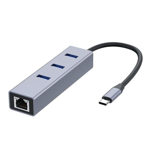 Type C 3 dans 1 moyeu - À Rj45 Lan Ethernet Adaptateur Carte Réseau pour PC Macbook PC Portable Windows 10
