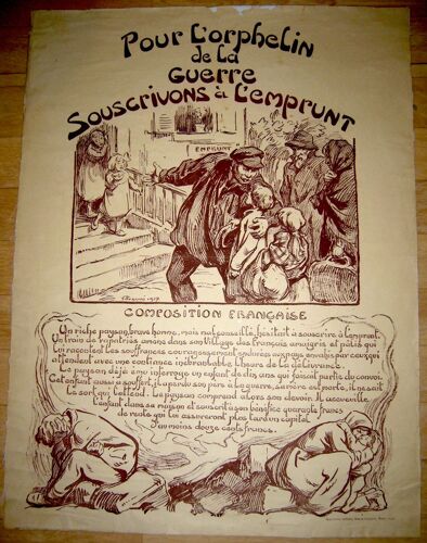 Affiche Victor Prouvé 1917 - Pour L'orphelin De La Guerre