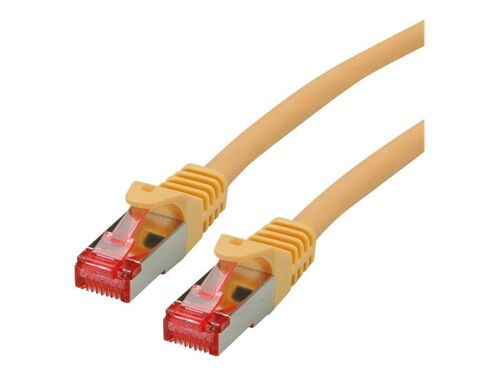 Roline - Cordon de raccordement - RJ-45 (M) pour RJ-45 (M) - 1 m - SFTP, PiMF - CAT 6 - sans halogène, moulé, bloqué - jaune
