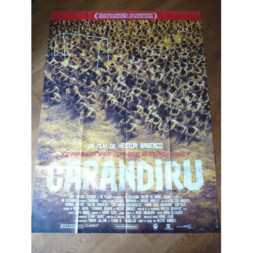 Carandiru De Hector Babenco - Affiche Originale De Cinéma 120 X 160 Cm