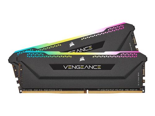 CORSAIR Vengeance RGB PRO SL - DDR4 - kit - 16 Go: 2 x 8 Go - DIMM 288 broches - 3200 MT/s / PC4-25600 - CL16 - 1.35 V - mémoire sans tampon - non ECC - noir