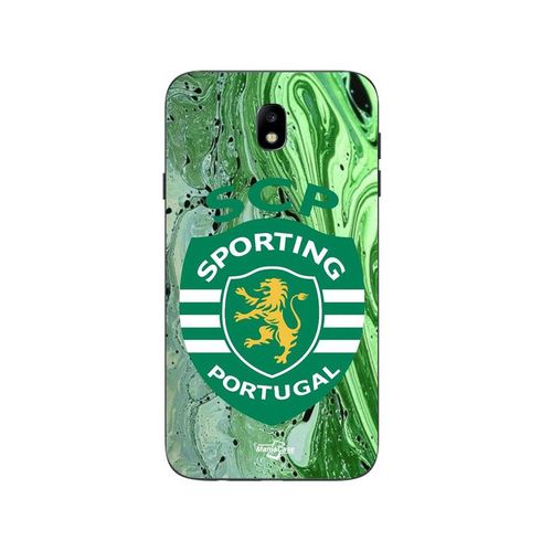 Coque Samsung Galaxy J7 2018 Scp Sporting Portugal Fond Vert