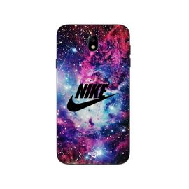 Coque Samsung Galaxy J7 2018 Nike Logo Noir Stylé Rose Vif Violet Bleu