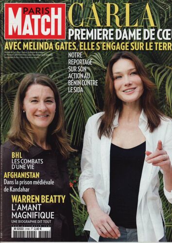 Paris Match / 04-02-2010 N°3168 : Carla Bruni (6p) - Jude Law (1p) - Warren Beatty (8p)