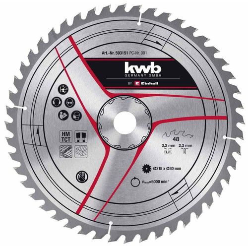 Lame pour scie sur table diamètre 315x30x 3,0 mm, 40 dents