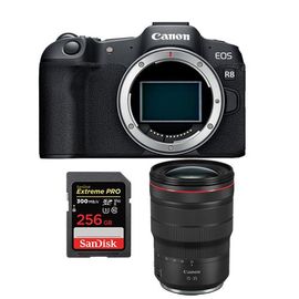 Appareil photo Canon EOS R8 + RF 15-35mm f2.8L IS USM + SanDisk 256 Go Extreme Pro SDXC UHS-II U3 V90 300 Mo/s