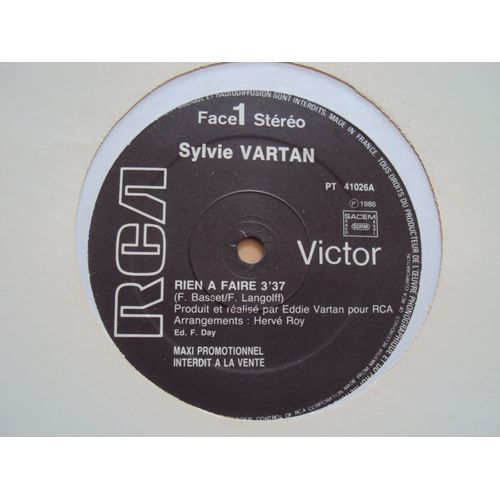 Rien A Faire-Maxi 45t Promo Club