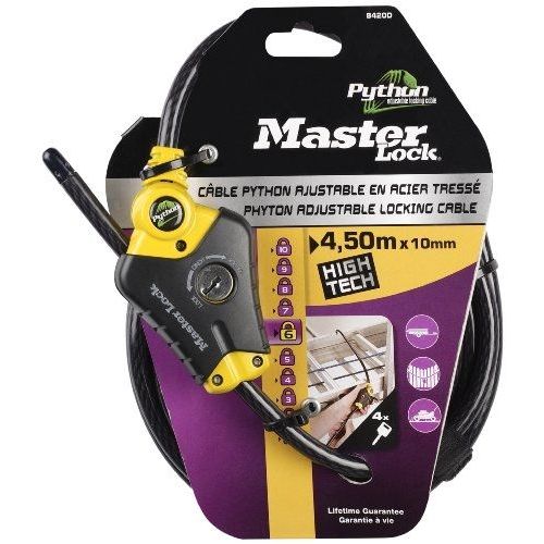 Master Lock Câble Python Noir 4.50 M