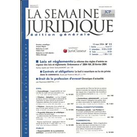 Lot 8 Revues "La Semaine Juridique" Jcp 2004 - N° 11 À 19