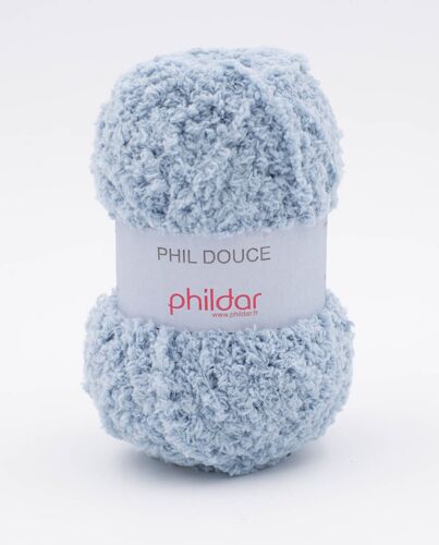 Phildar - Pelote De Laine Phil Douce De 50g - Laine À Tricoter - 100% Polyester - Aiguille N°5 - Couleur Azur