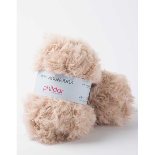 Phildar - Pelote De Laine Phil Nounours De 50g - Laine ? Tricoter - 100% Polyamide - Aiguille N?7 - Couleur Biche