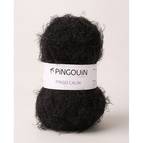 Pingouin - Pelote De Laine Pingo Calin De 50g - Laine À Tricoter - 38% Acrylique,62% Polyamide - Aiguille N°5 - Couleur Noir
