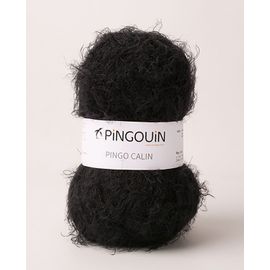Pingouin - Pelote De Laine Pingo Calin De 50g - Laine À Tricoter - 38% Acrylique,62% Polyamide - Aiguille N°5 - Couleur Noir