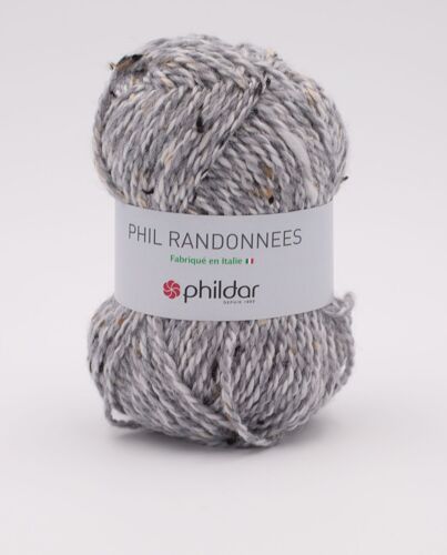 Phildar - Pelote De Laine Phil Randonnees De 50g - Laine ? Tricoter - 45% Acrylique,10% Alpaga,40% Laine,5% Viscose - Aiguille N?4,5 - Couleur Gravier