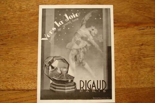 Publicité Années 1930  Vers La Joie Parfum De Grand Luxe Rigaud