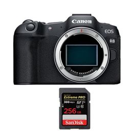 Appareil photo Canon EOS R8 + SanDisk 256 Go Extreme Pro SDXC UHS-II U3 V90 300 Mo/s