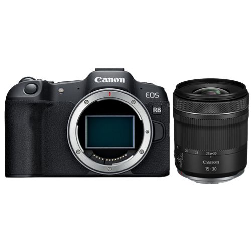 Appareil photo Canon EOS R8 + objectif RF 15-30mm f4.5-6.3 IS STM