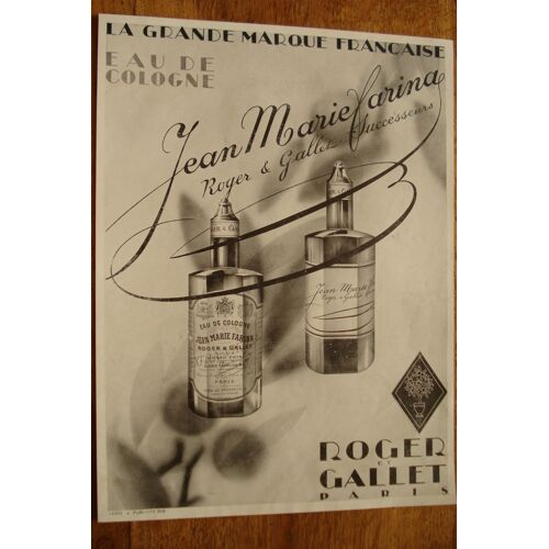 Publicité Années 1930  Jean Marie Farina  La Greande Marque Française
