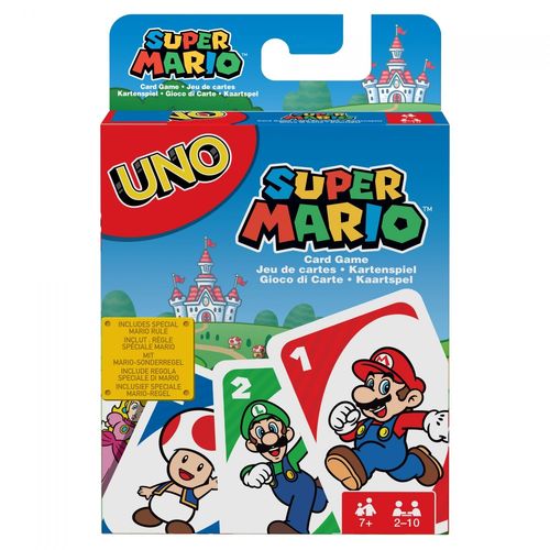 Mattel Games - Uno Super Mario Bros - Jeu De Cartes Famille - 7 Ans Et +
