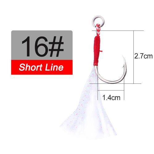 Ligne Courte-16 - Leurre De Pêche En Acier À Haute Teneur En Carbone, Crochet D'assistance, Cuillère, Barbelé, À Gabarit Simple, 10 Pièces/Paquet