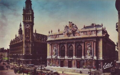 Lille . La Nouvelle Bourse Et Le Theatre . The New Corn Exchange And The Theater Edition De Luxe Estel 1950