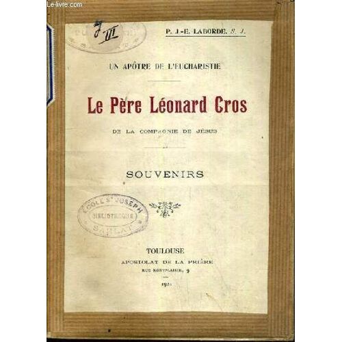 Le Pere Leonard Gros De La Compagnie De Jesus