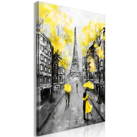 Tableau Villes Paris Rendez-Vous (1 Part) Vertical Yellow 60 x 90 cm