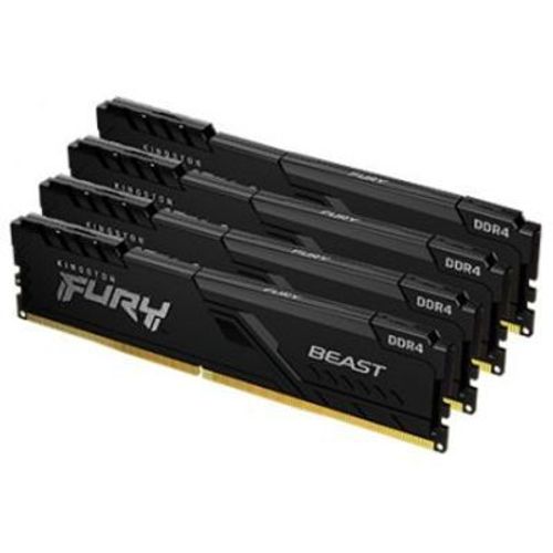 Kingston FURY Beast - DDR4 - kit - 128 Go: 4 x 32 Go - DIMM 288 broches - 3200 MHz / PC4-25600 - CL16 - 1.35 V - mémoire sans tampon - non ECC - noir