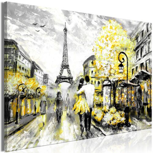Tableau Villes Colourful Rendez-Vous (1 Part) Wide Yellow 90 x 60 cm