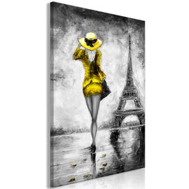 Tableau Personnages Parisian Woman (1 Part) Vertical Yellow 80 x 120 cm