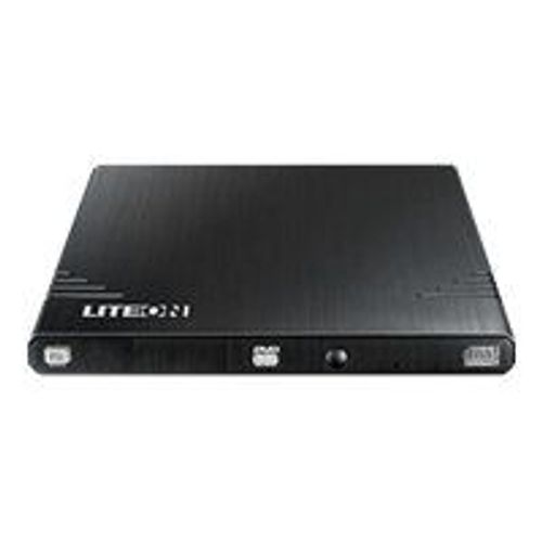 LiteOn eBAU108 - Lecteur de disque - DVD±RW (±R DL)/DVD-RAM - 8x/8x/5x - USB 2.0 - externe - noir