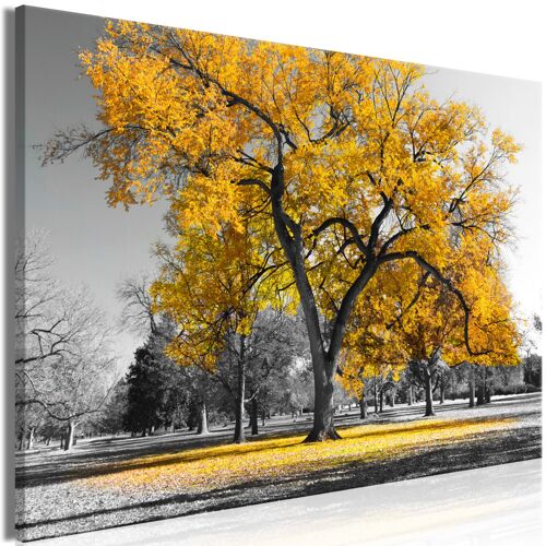 Tableau Autumn in the Park (1 Part) Wide Gold 90 x 60 cm