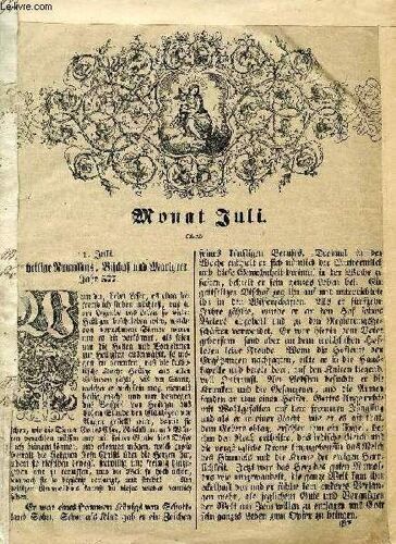 Legende Der Heiligen, Monat Juli Bis Dezember