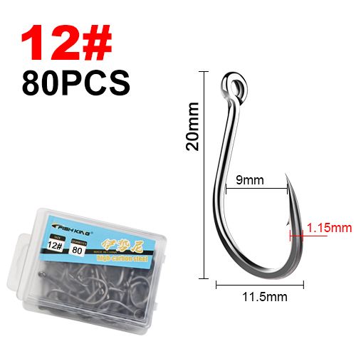 Ensemble De Hameçons De Pêche Iseama, En Acier À Haute Teneur En Carbone, Barbelé Avec Oeil,Cercle Unique, Carpe, Matériel De Pêche