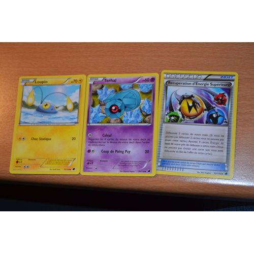 Loupio (35/116) Et Terhal (50/116) + Une Carte Dresseur ( Récupération D¿Energie Supérieure 103/116)