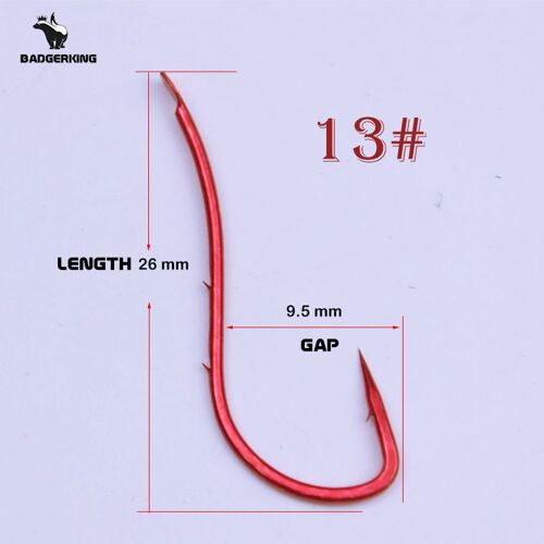 Taille 13 - Lot De 20 Hameçons Pour La Pêche À L'appât Vivant Avec Des Barbes À Double Tige, Support D'appât, Hameçon De Plage